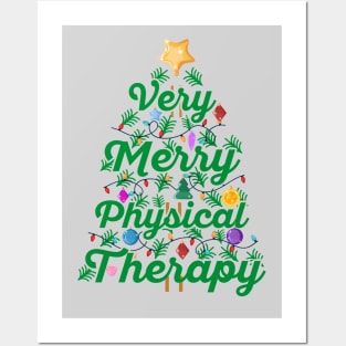 PT Christmas Very Merry Physical Therapy Christmas Posters and Art